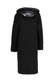 Teddymantel mit Steppeinsatz - 99-black - Schwarz