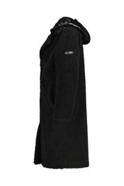 Teddymantel mit Steppeinsatz - 99-black - Schwarz