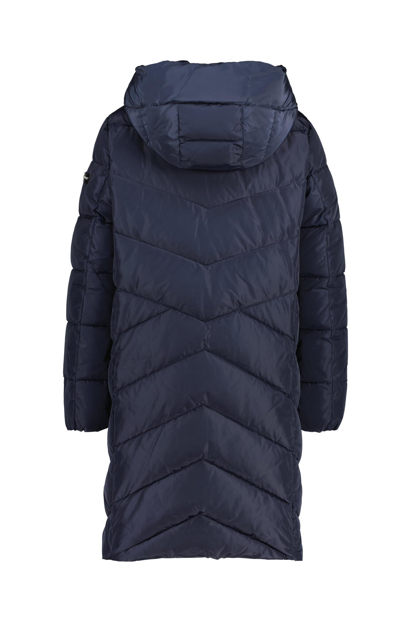 Steppmantel mit Kapuze - 518-midnight b - Blau