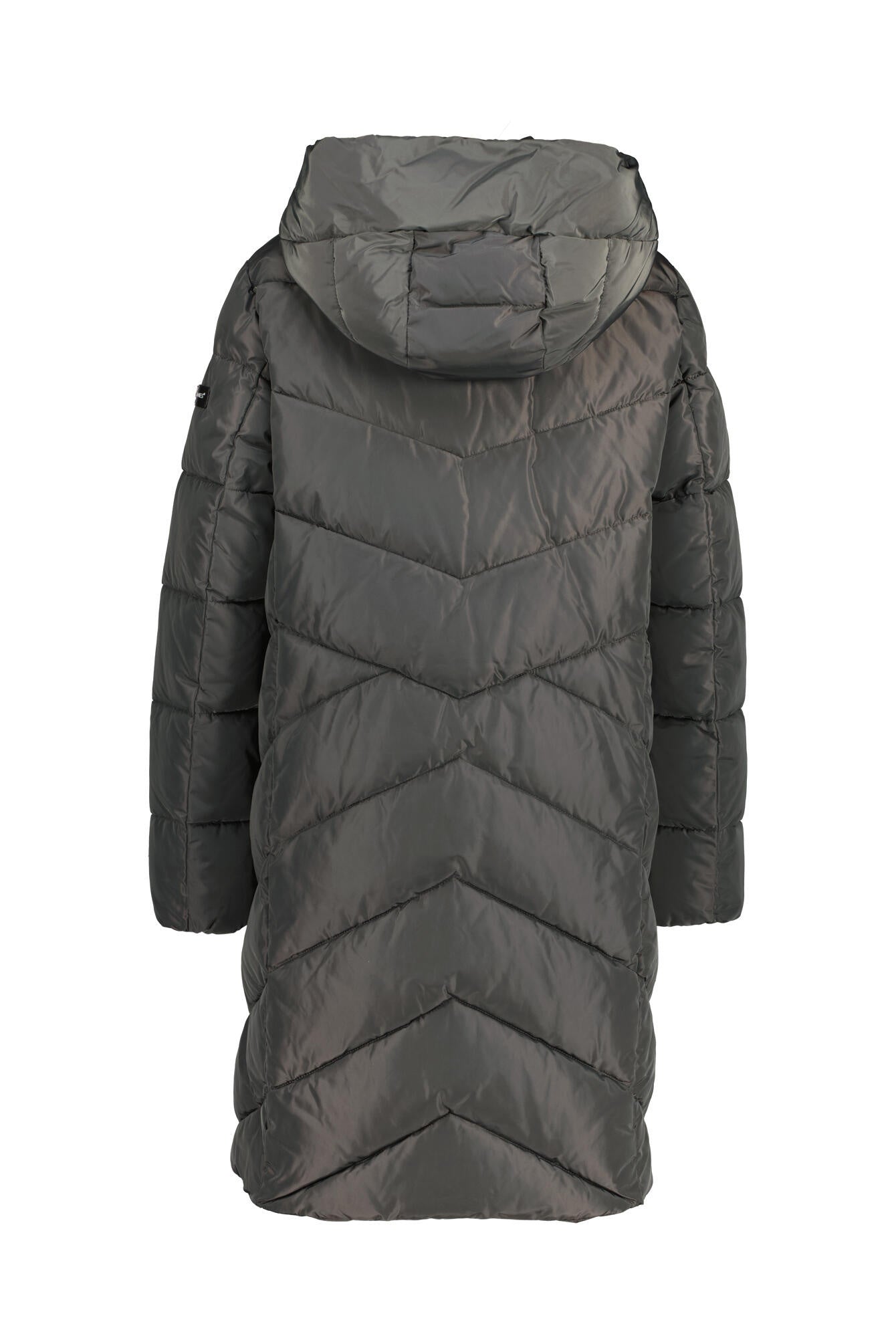 Steppmantel mit Kapuze - 977-black oliv - Khaki