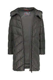 Steppmantel mit Kapuze - 977-black oliv - Khaki