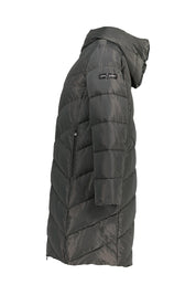 Steppmantel mit Kapuze - 977-black oliv - Khaki