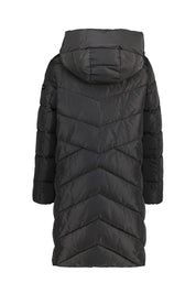 Steppmantel mit Kapuze - 99-black - Schwarz