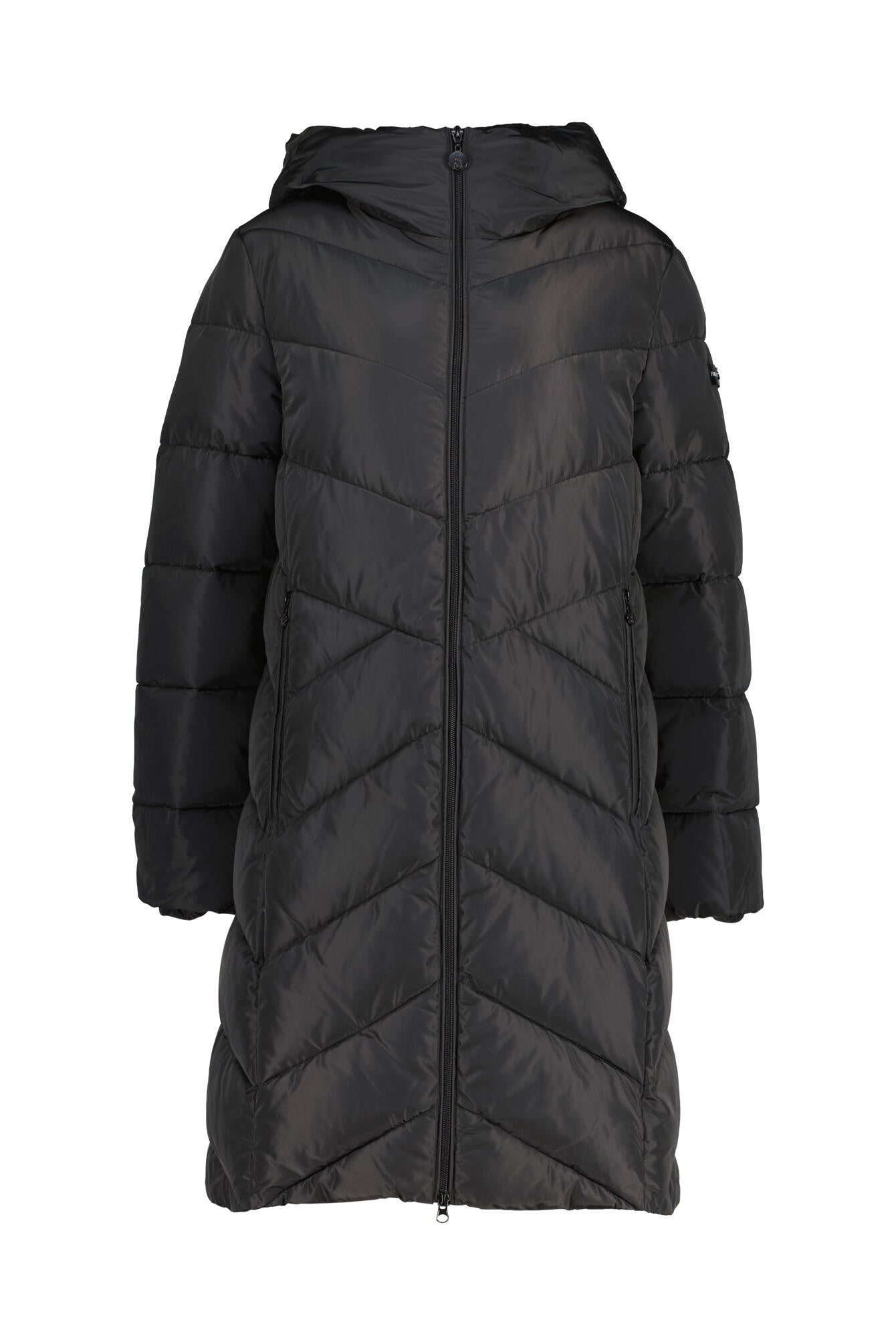 Steppmantel mit Kapuze - 99-black - Schwarz