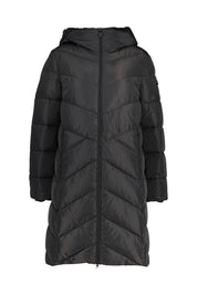 Steppmantel mit Kapuze - 99-black - Schwarz