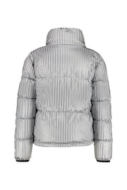 Steppjacke mit Stehkragen - 907-silver - Silber