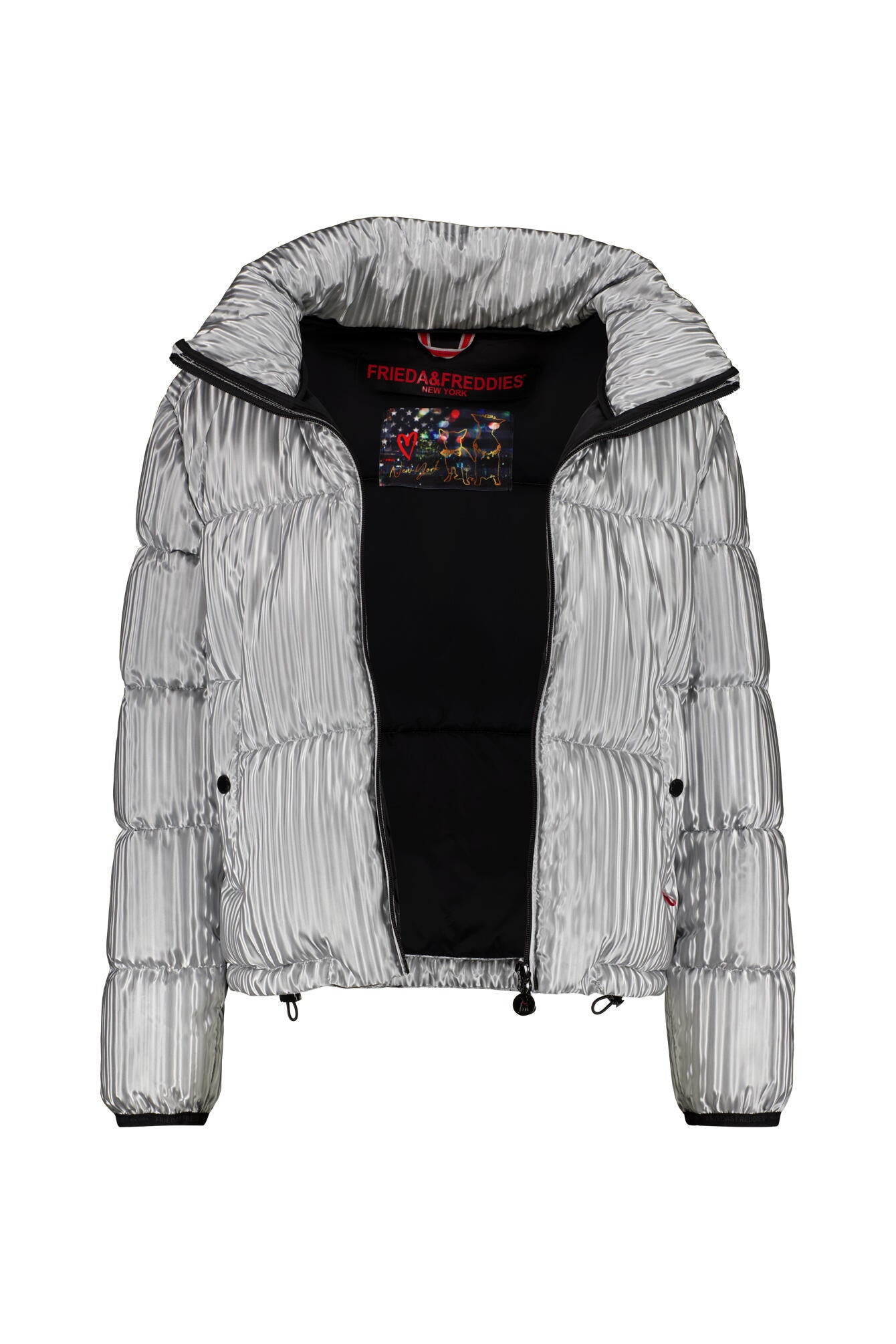 Steppjacke mit Stehkragen - 907-silver - Silber