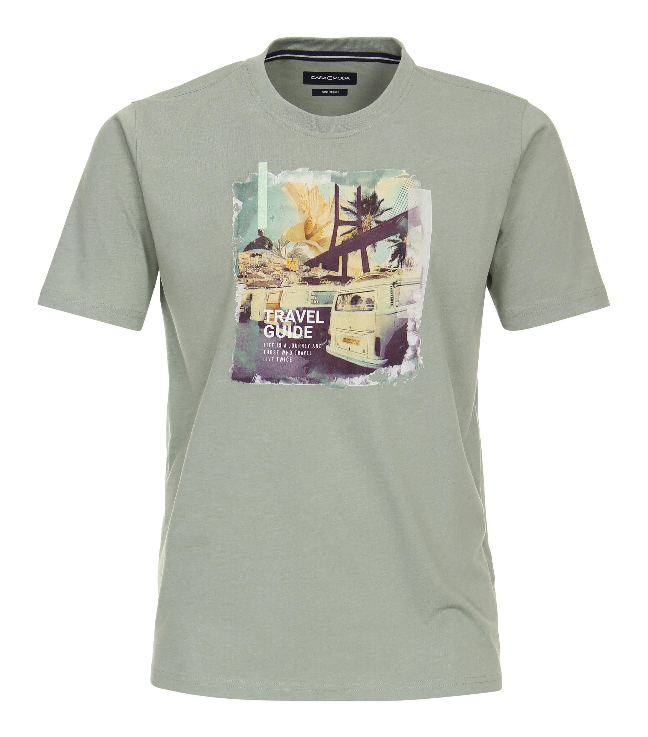 T-Shirt mit Print - 376- tUErkis - Grün