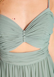 Chiffonabendkleid Maxi - 591 - Grün