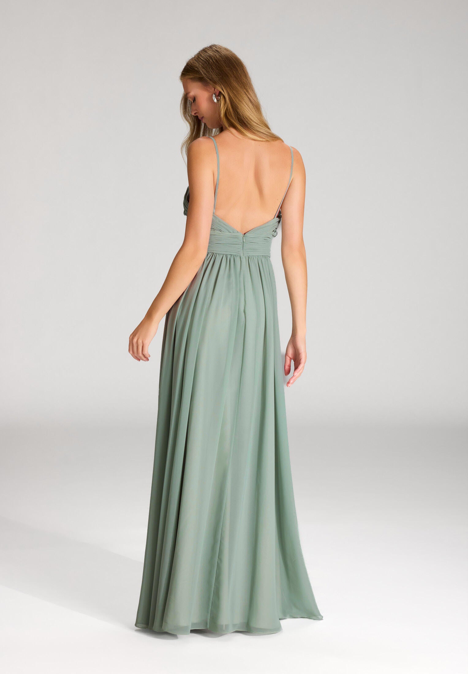 Chiffonabendkleid Maxi - 591 - Grün