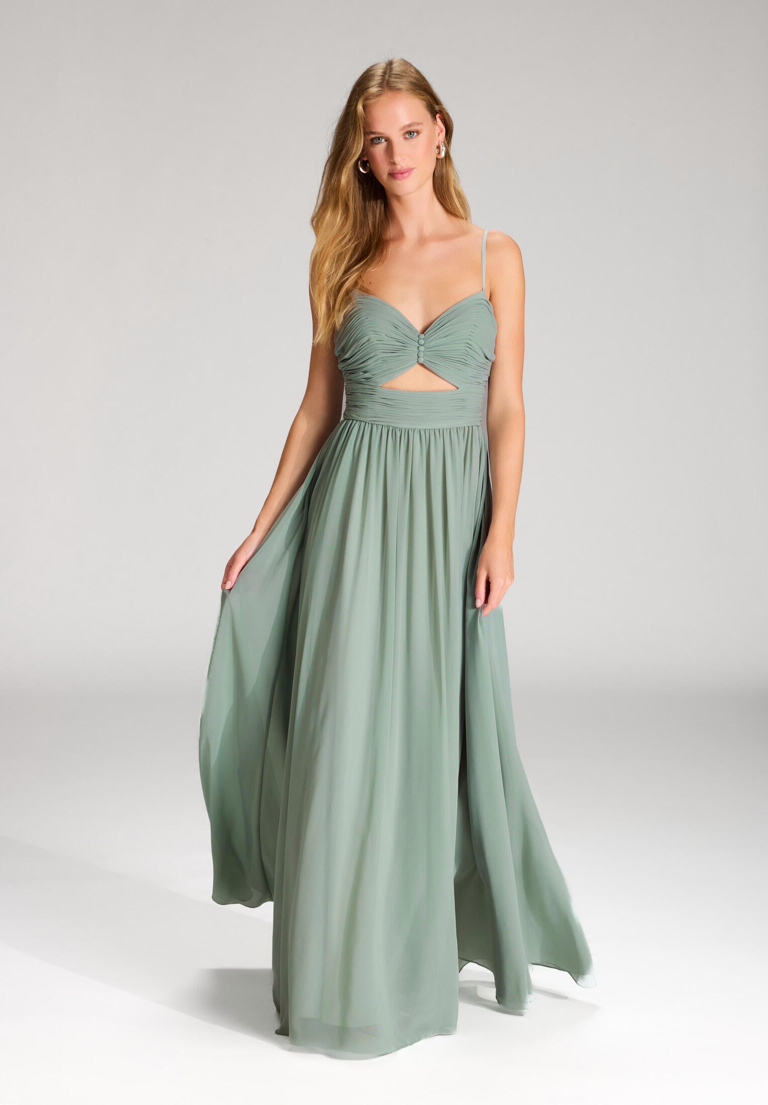 Chiffonabendkleid Maxi - 591 - Grün