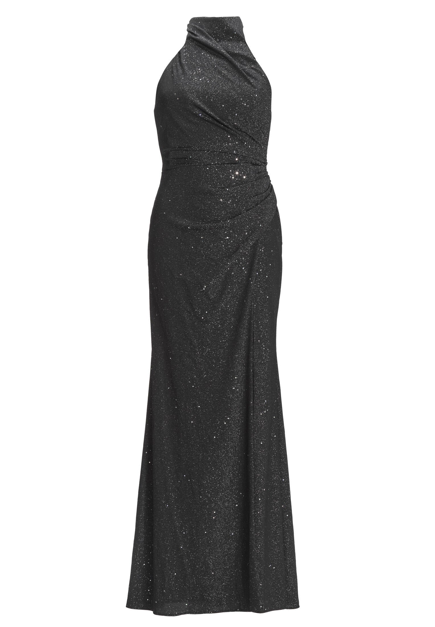 Neckholder-Abendkleid Maxi - 100 - Schwarz