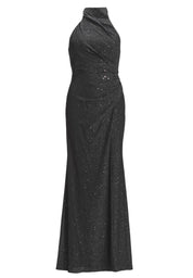 Neckholder-Abendkleid Maxi - 100 - Schwarz