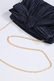 Abendtasche mit Schleifenapplikation - 310 - Blau