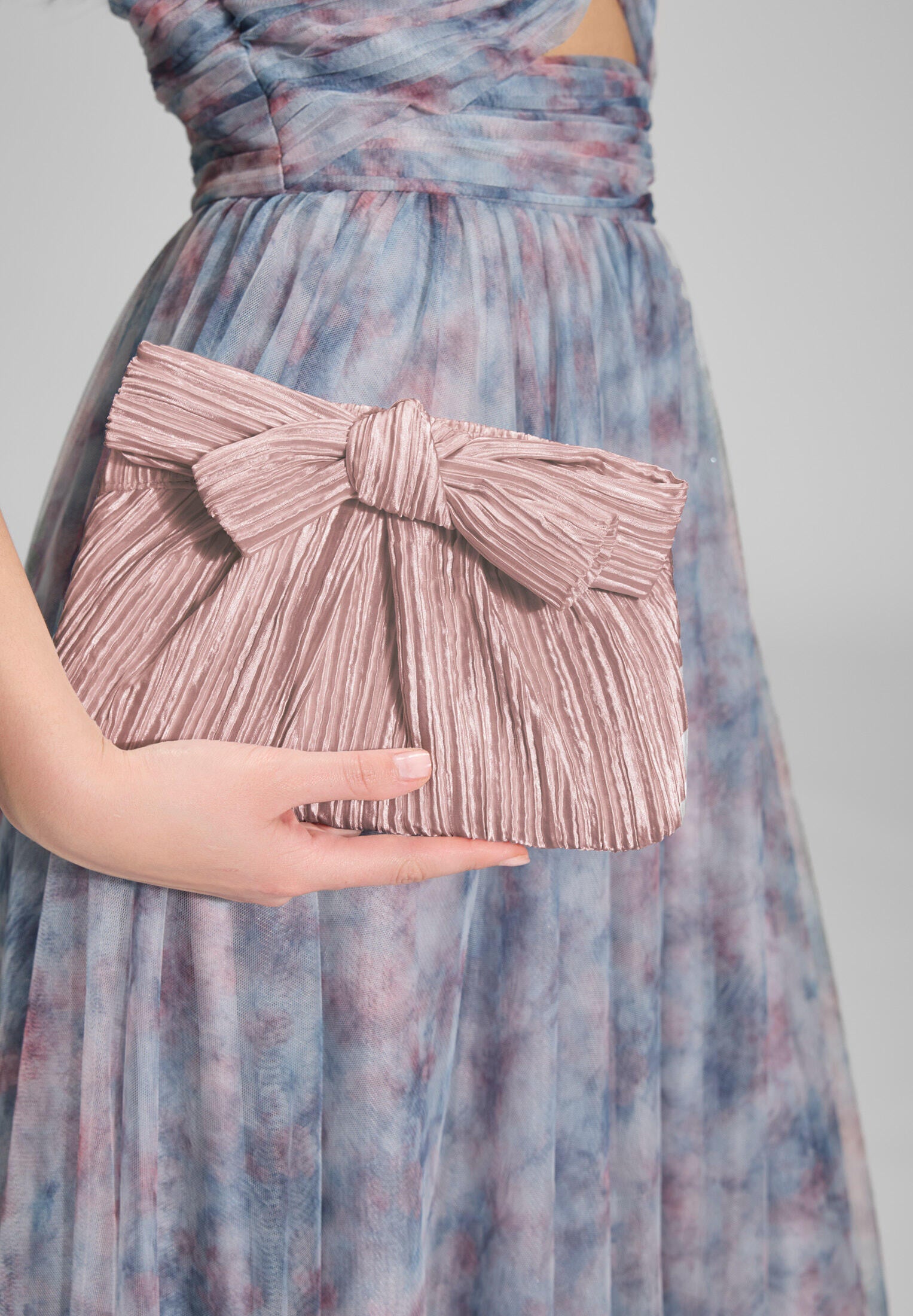 Abendtasche mit Schleifenapplikation - 691 - Rosa