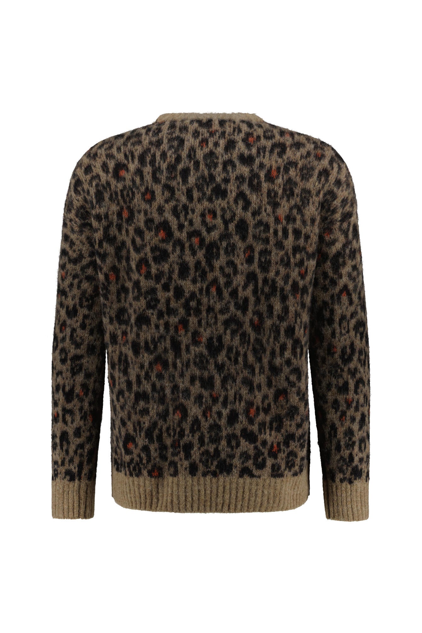 Strickpullover mit Leoparden-Muster - 1400 - Mehrfarbig