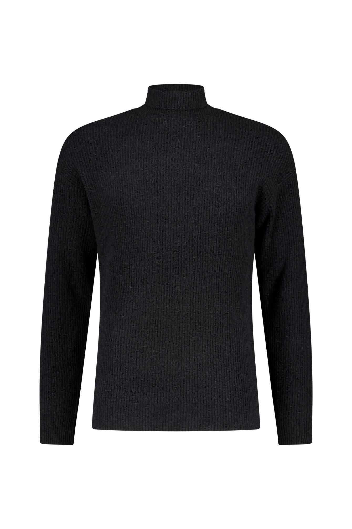 Strickpullover mit Turtleneck - 1000 - Schwarz