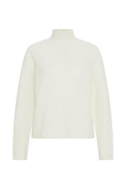 Lässiger Rollkragenpullover in feiner Schurwolle - 1902 - Creme