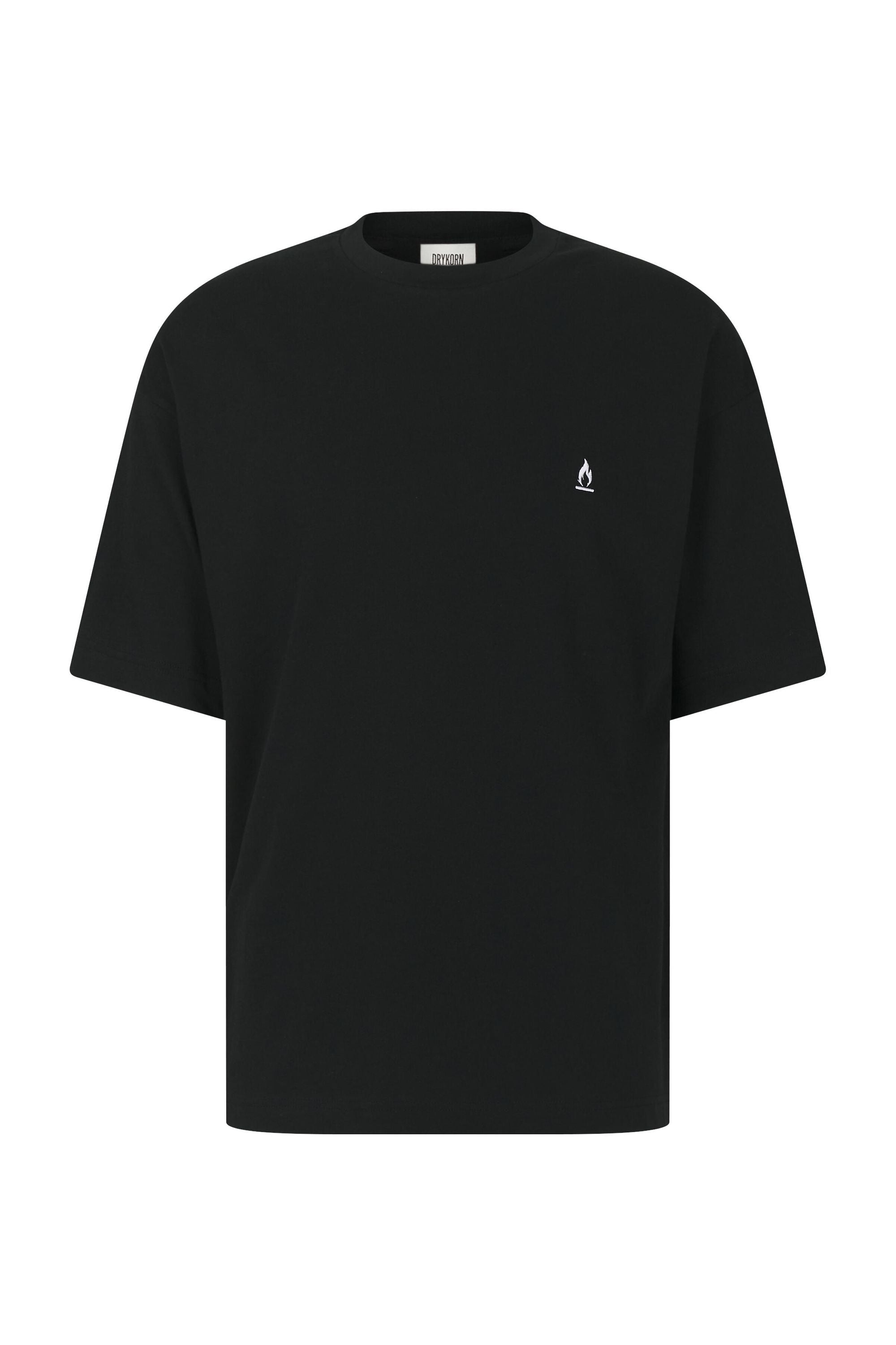 T-Shirt Relaxed Fit aus Baumwolle - 1000 - Schwarz