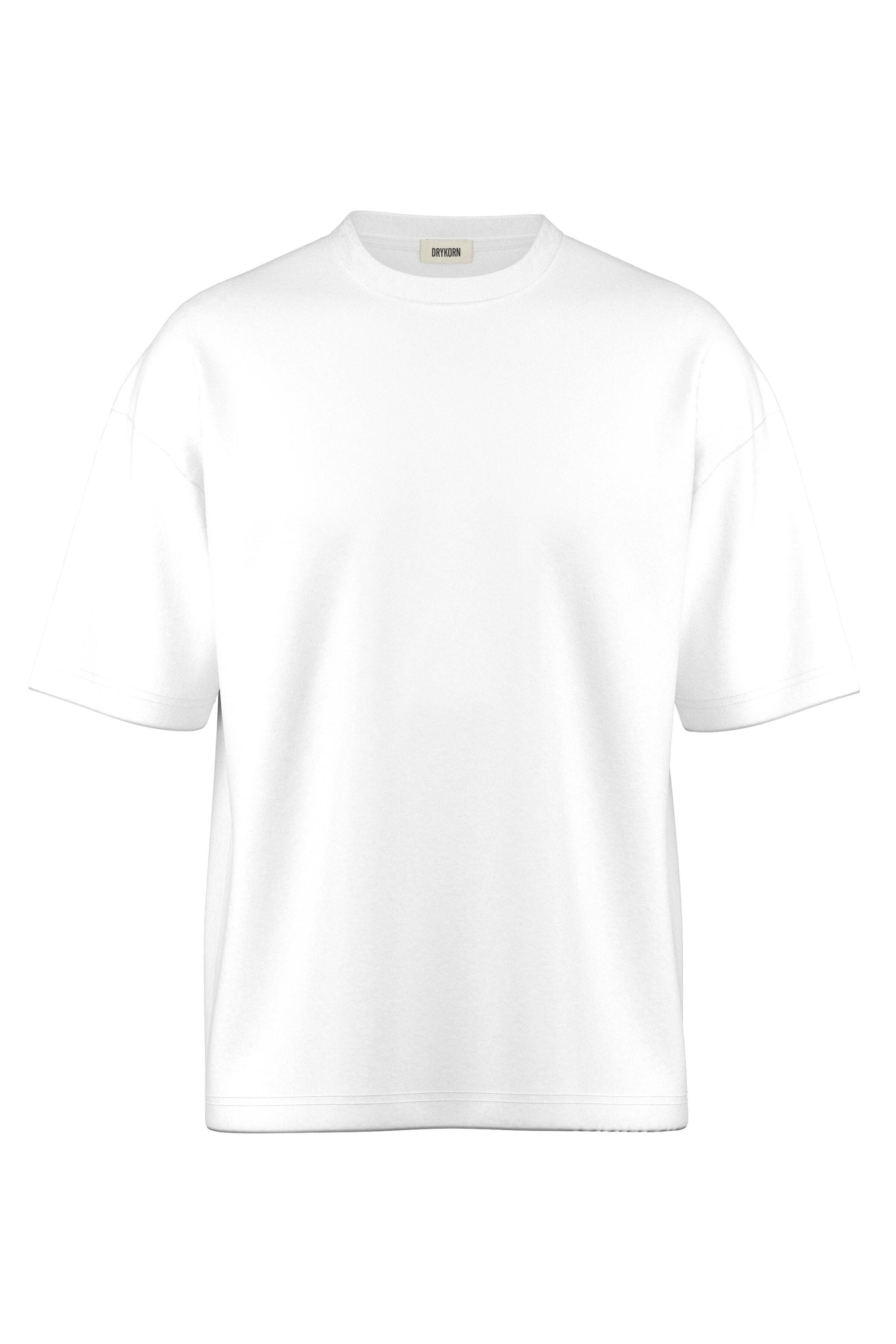 T-Shirt Relaxed Fit aus Baumwolle - 6000 - Weiß