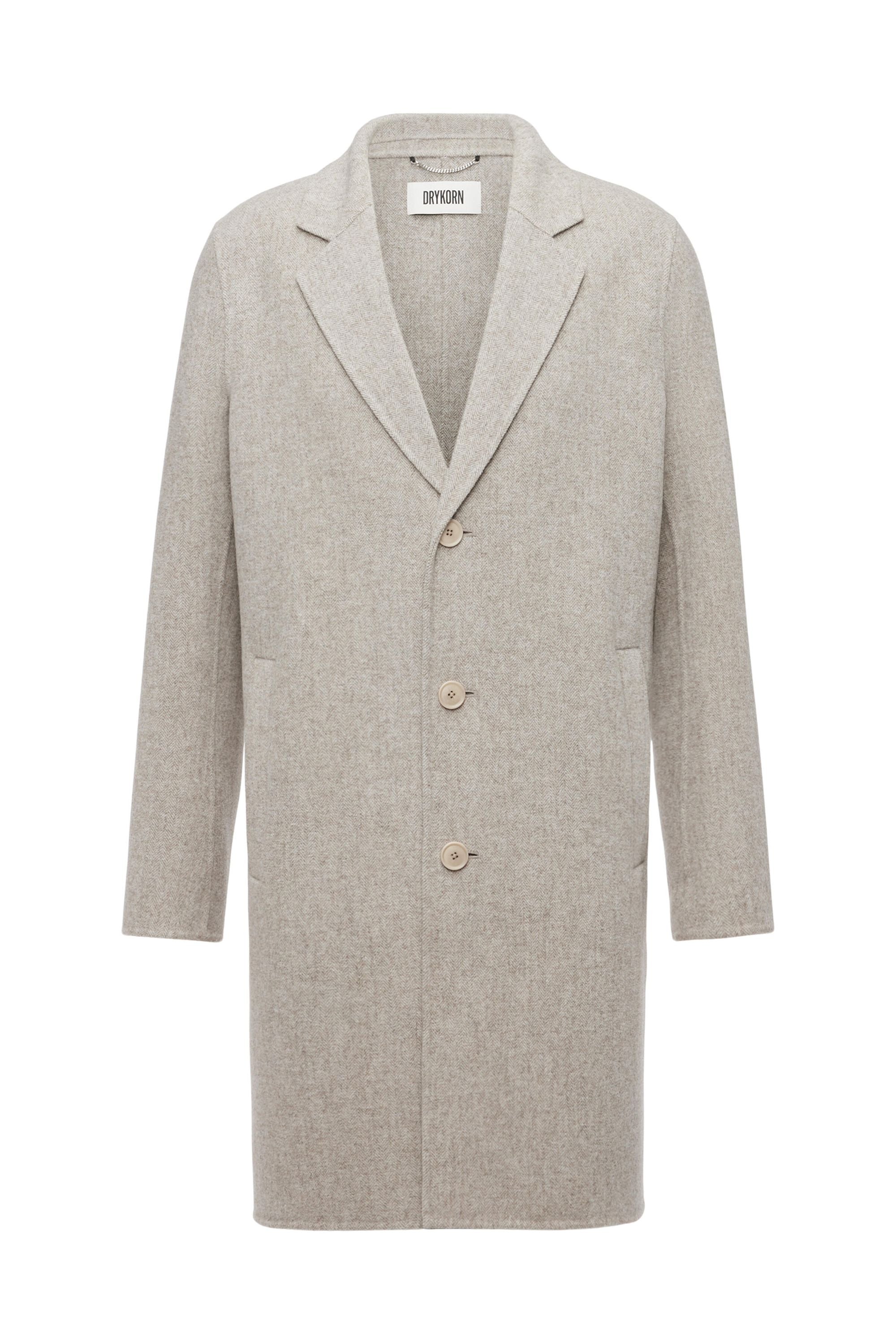 Wollmantel SKOLAN mit Reversekragen - 1715 - Braun