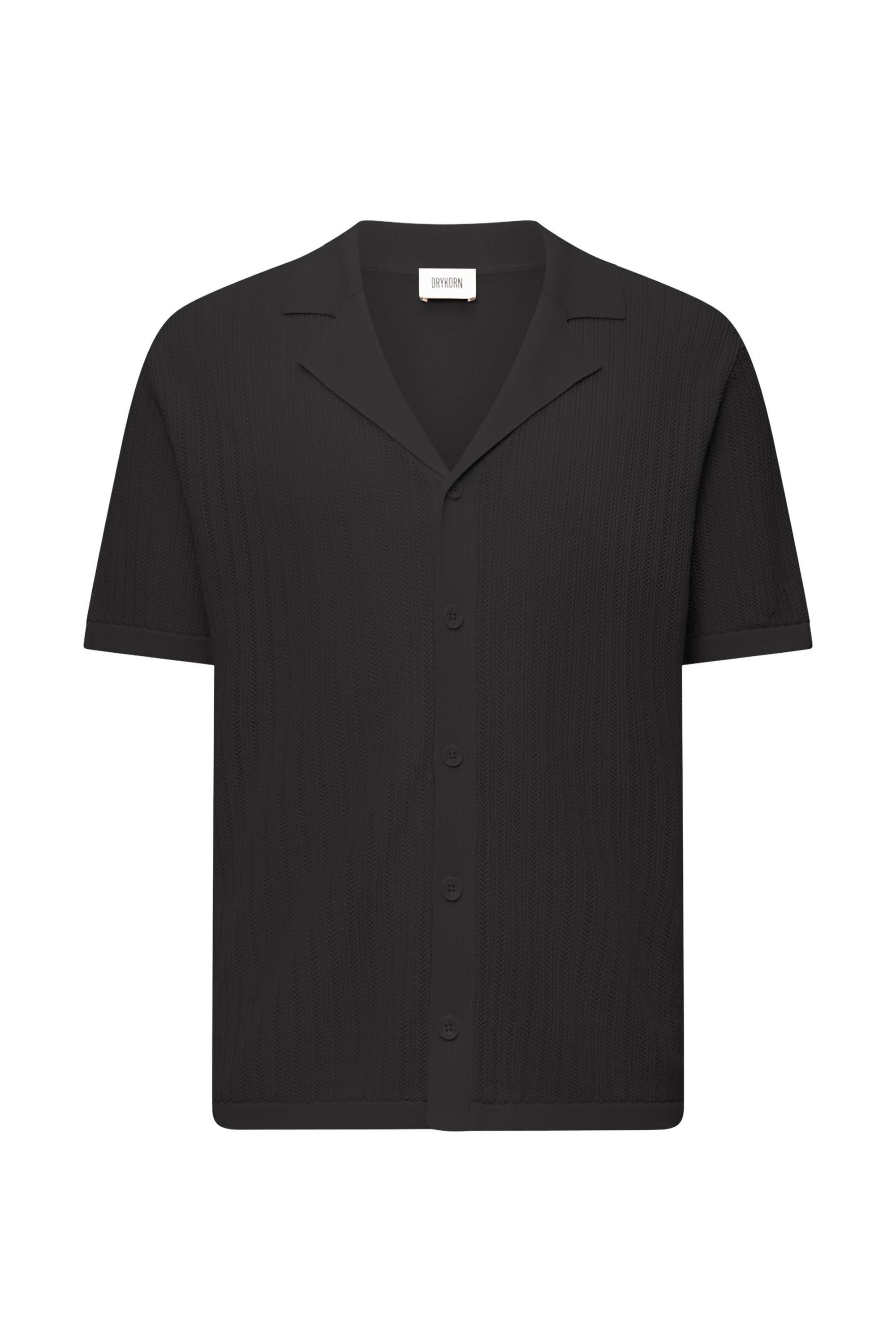 Strick-T-Shirt RAY aus Baumwolle - 1000 - Schwarz