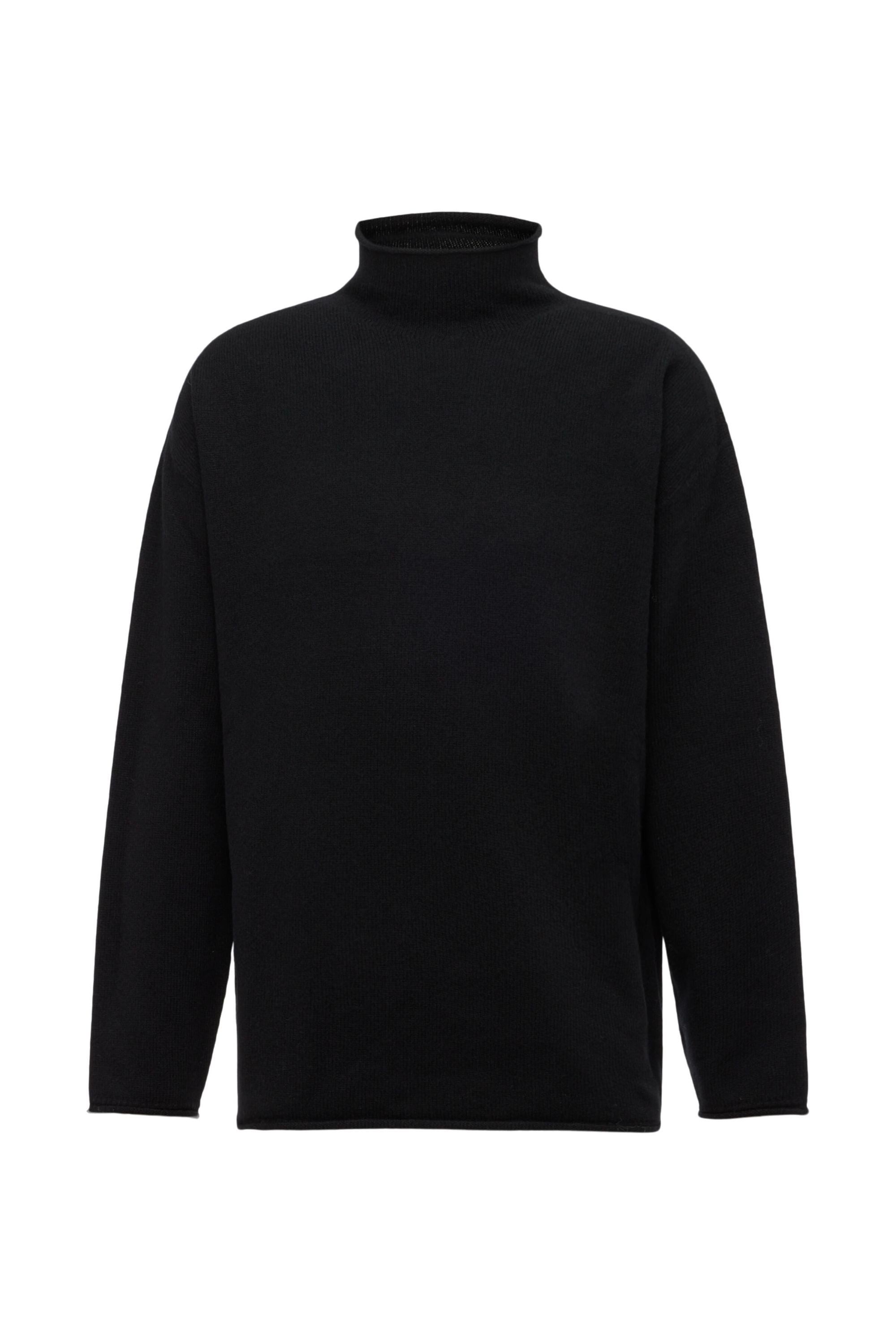 Strickpullover NALON aus Schurwolle - 1000 - Schwarz
