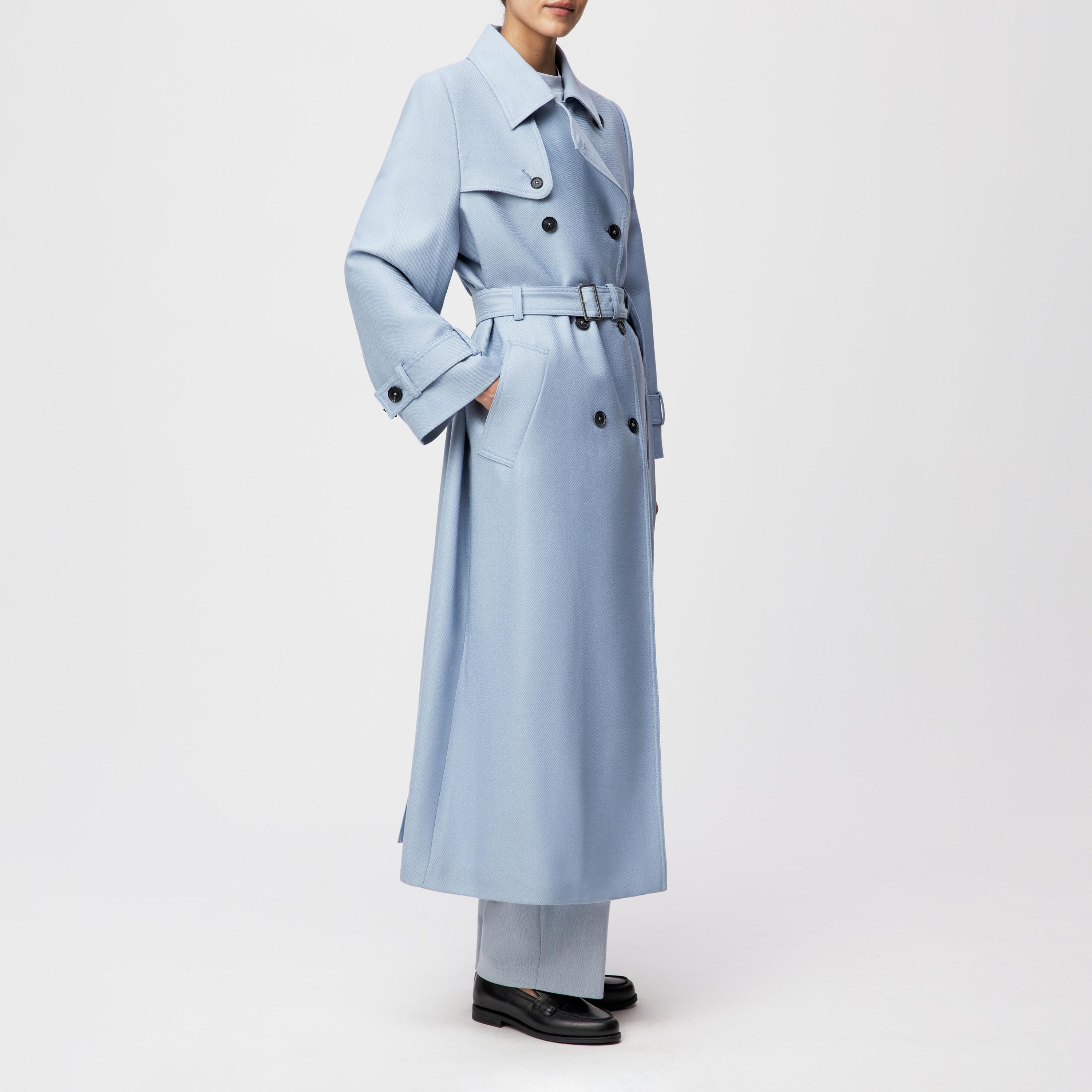 Trenchcoat ALVINGTON aus Schurwolle - 3905 - Blau