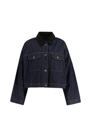 Oversized Denim Jacke - 3000 - Blau