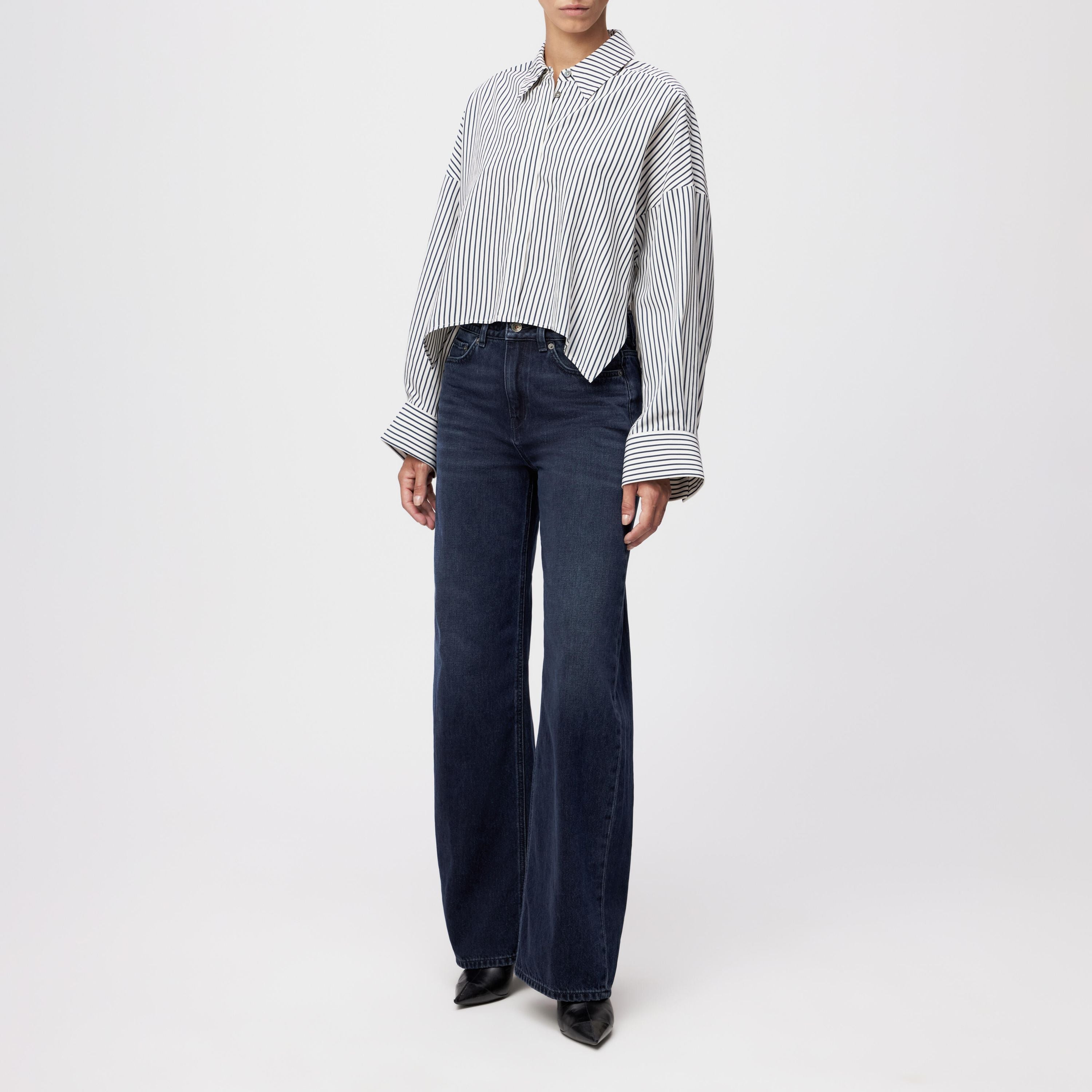 Bluse OSHIA gestreift - 3000 - Blau | Weiß