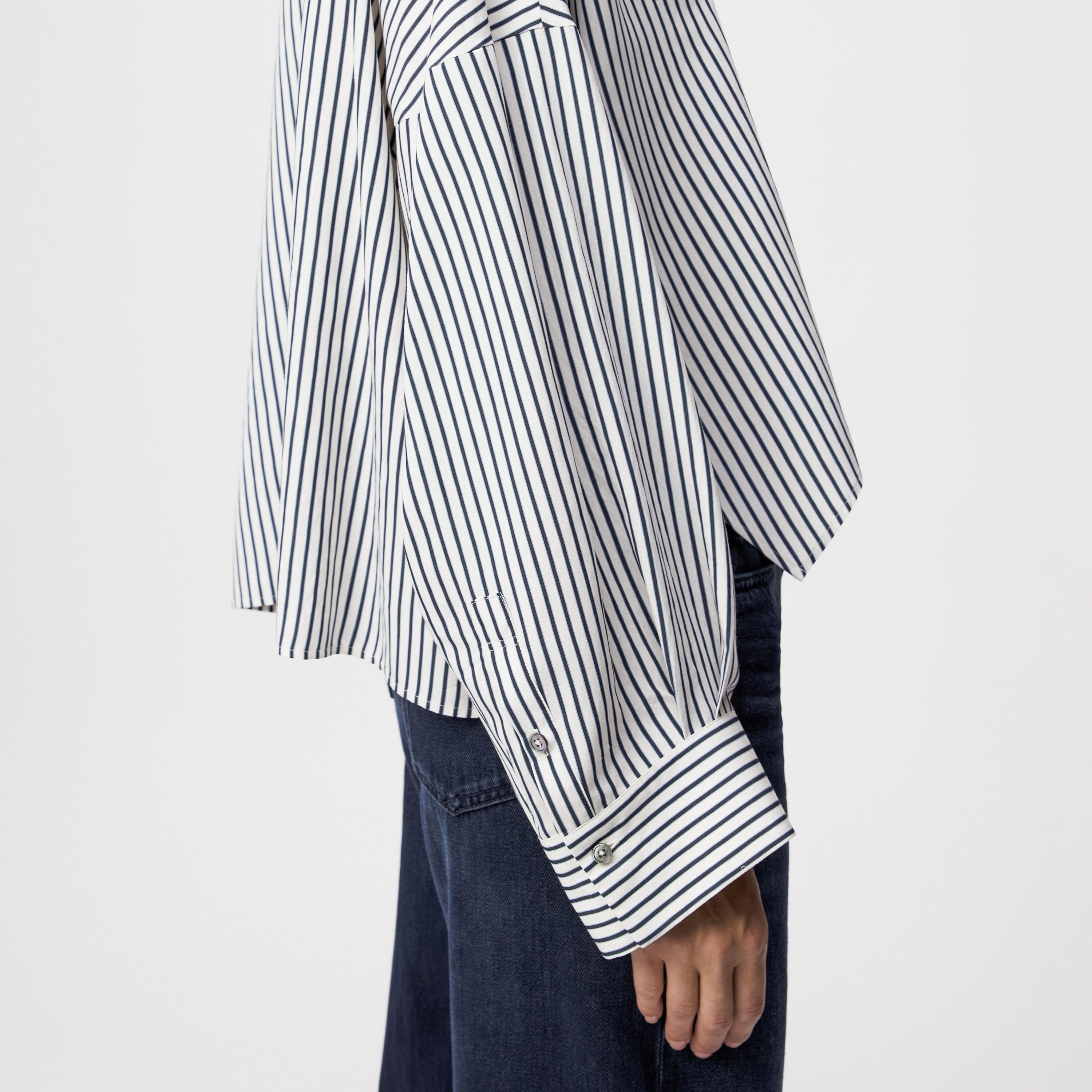 Bluse OSHIA gestreift - 3000 - Blau | Weiß