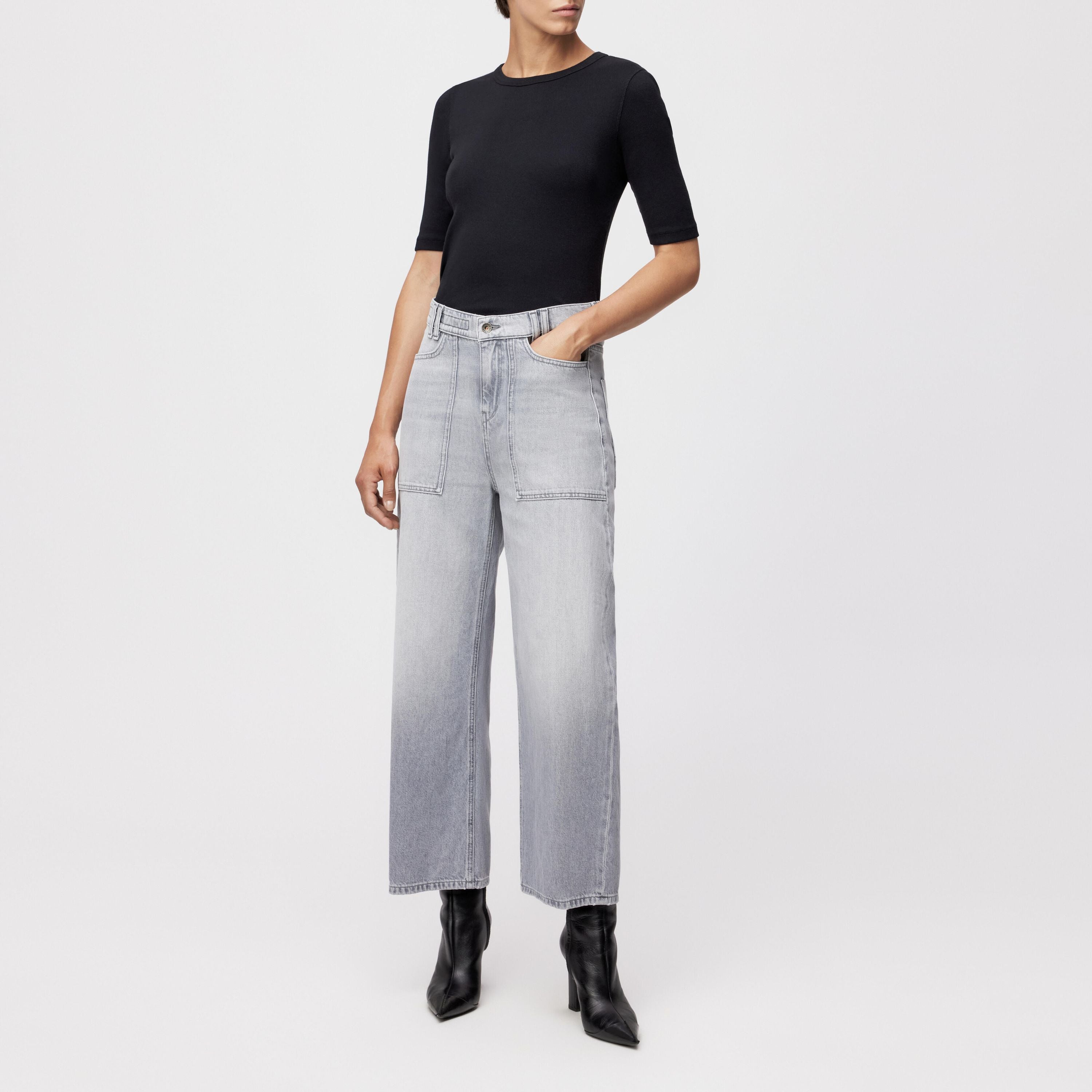 Jeans DERIVE Wide Leg - 6600 - Grau