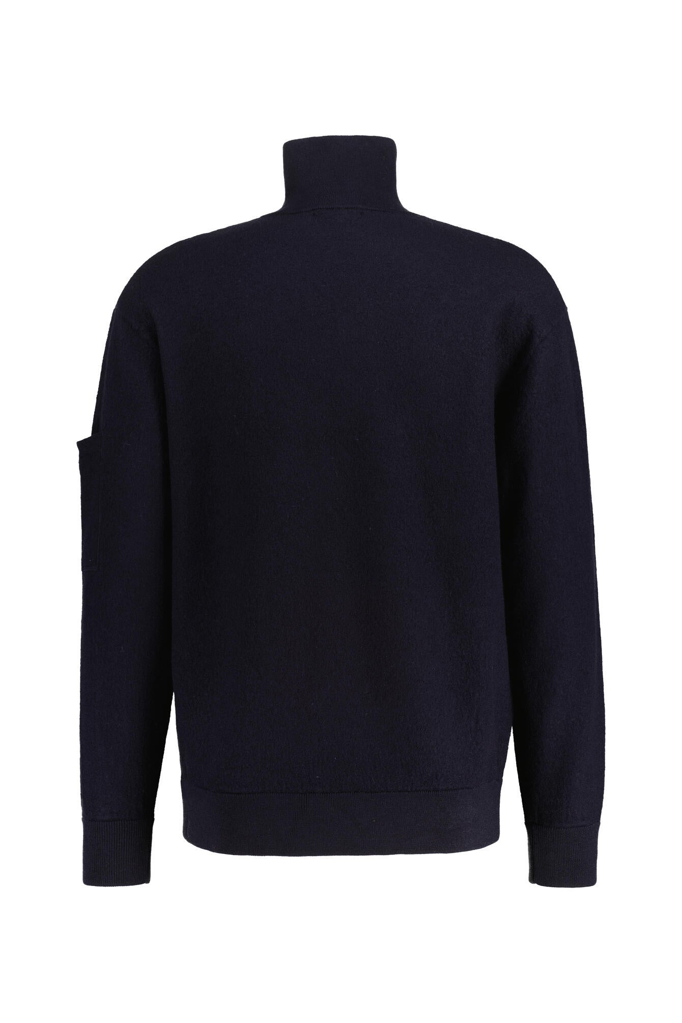 Pullover aus Wolle mit Troyerkragen - 3000 - Blau