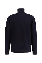 Pullover aus Wolle mit Troyerkragen - 3000 - Blau