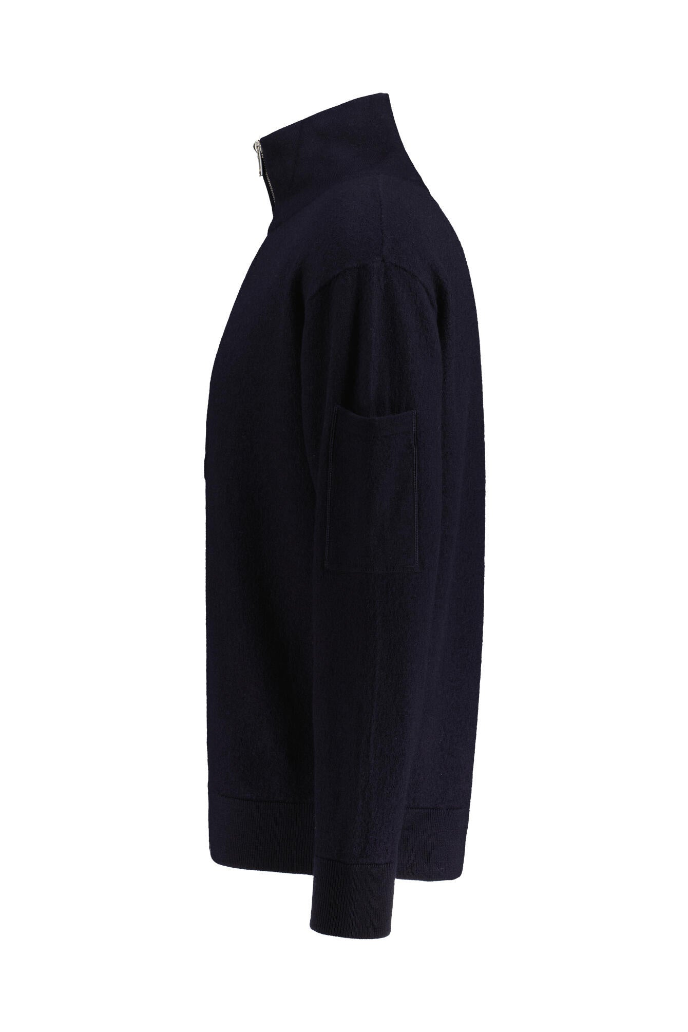 Pullover aus Wolle mit Troyerkragen - 3000 - Blau