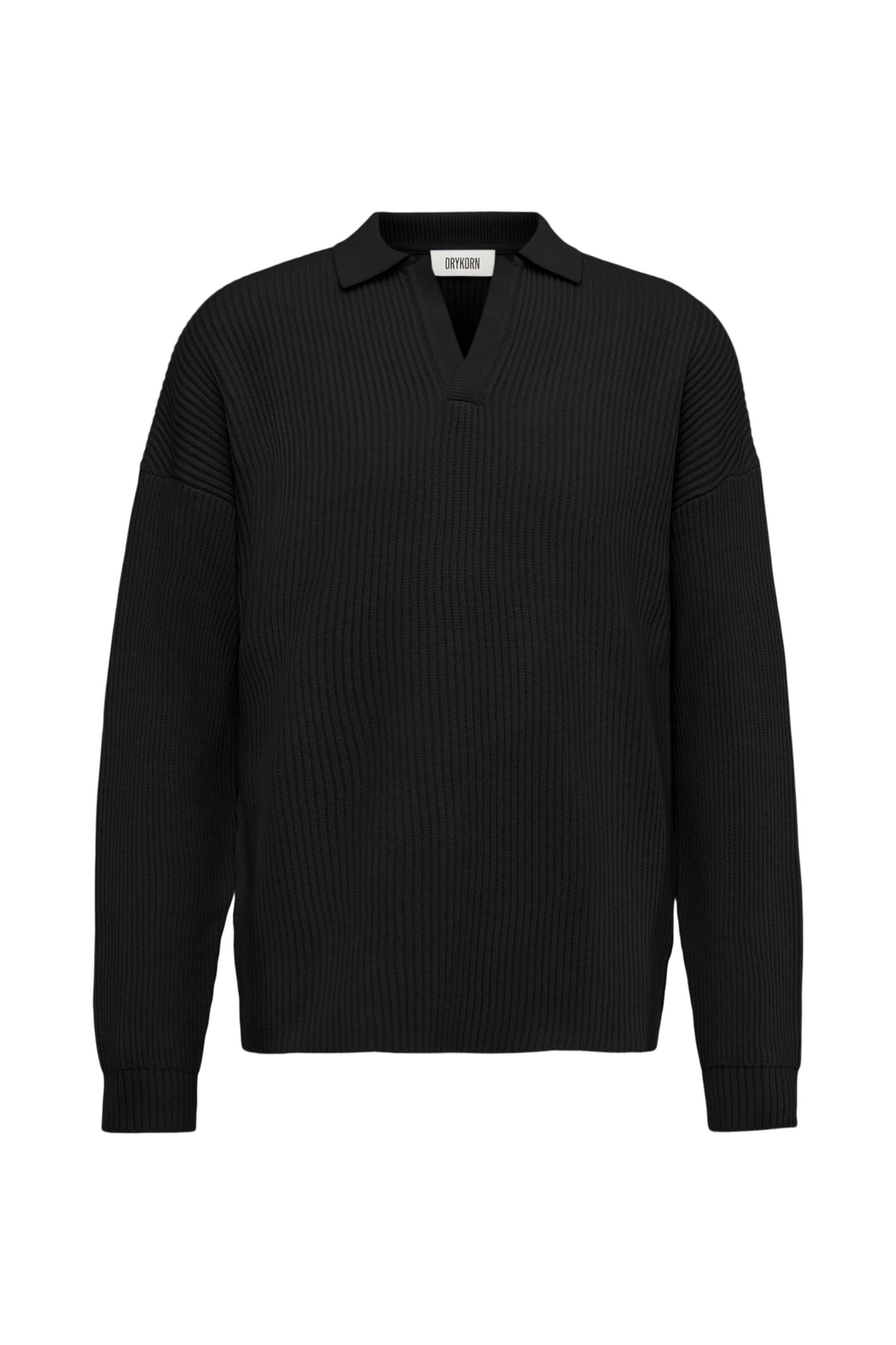 Strickpullover RUSTINO aus Baumwollmix - 1000 - Schwarz