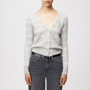 Strickjacke GERTIJA aus Alpakamix - 6602 - Grau