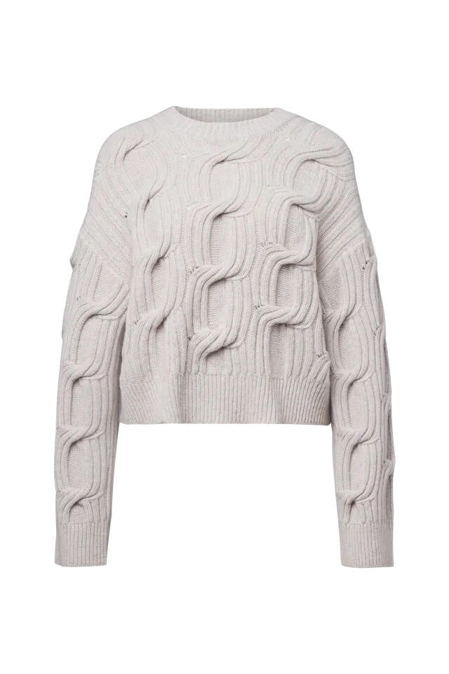 Strickpullover MALESE aus Schurwolle - 1823 - Beige