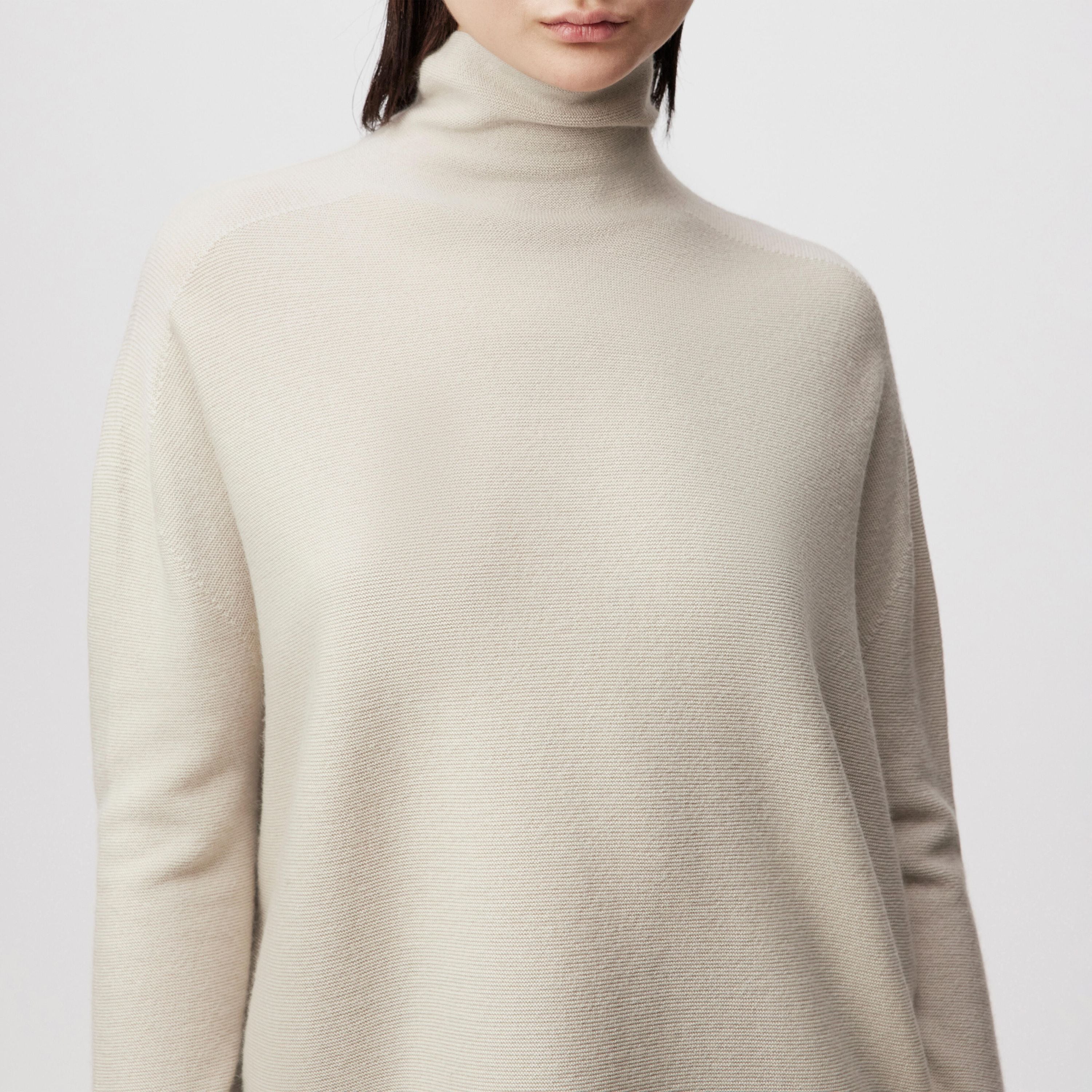 Strickpullover aus Schurwolle - 1823 - Beige