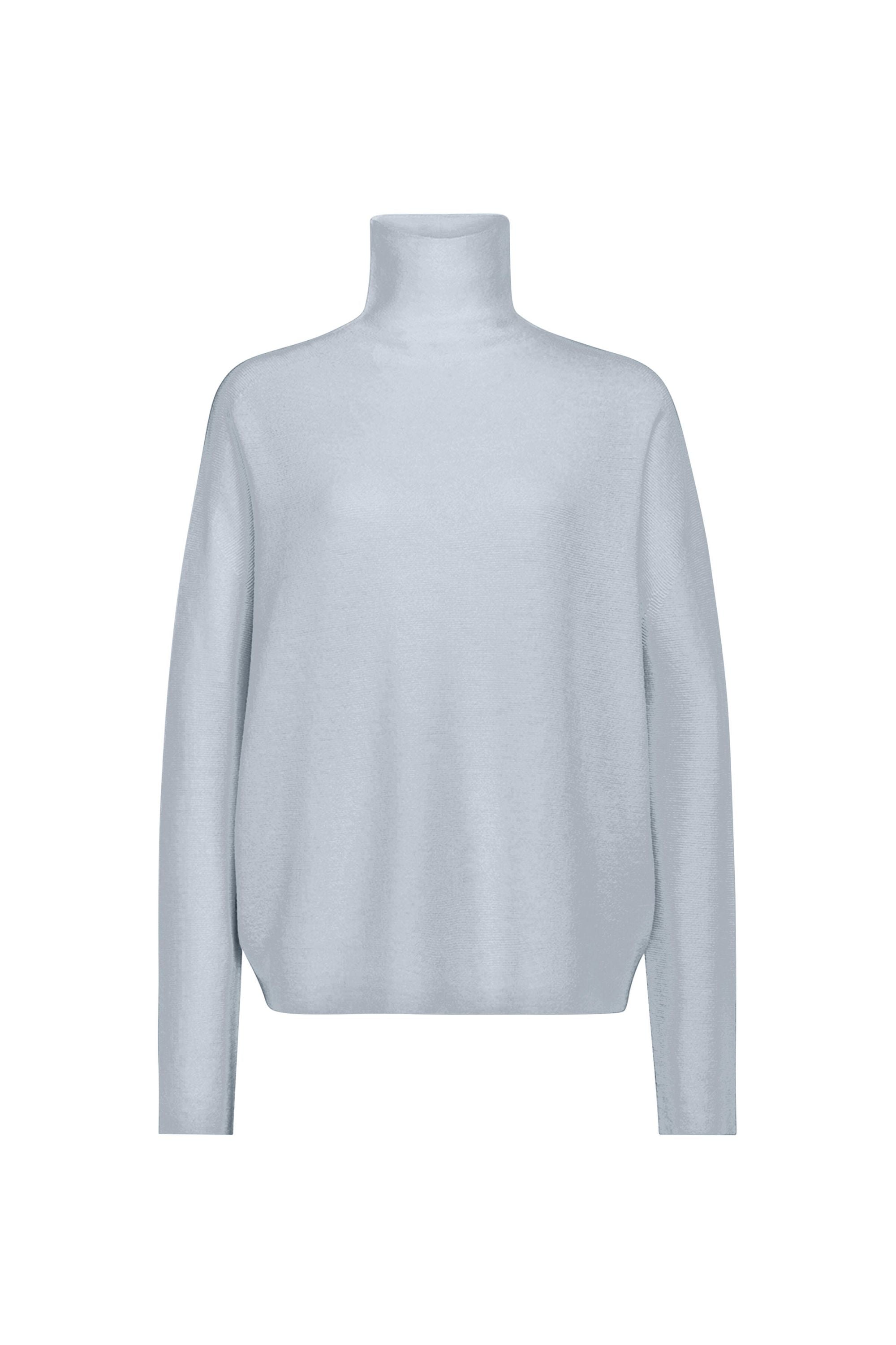 Strickpullover aus Schurwolle - 3905 - Blau