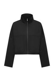 Sweatshirtjacke ELSTOW mit Stehkragen - 1000 - Schwarz