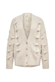 Strickjacke aus Schurwolle - 1823 - Beige
