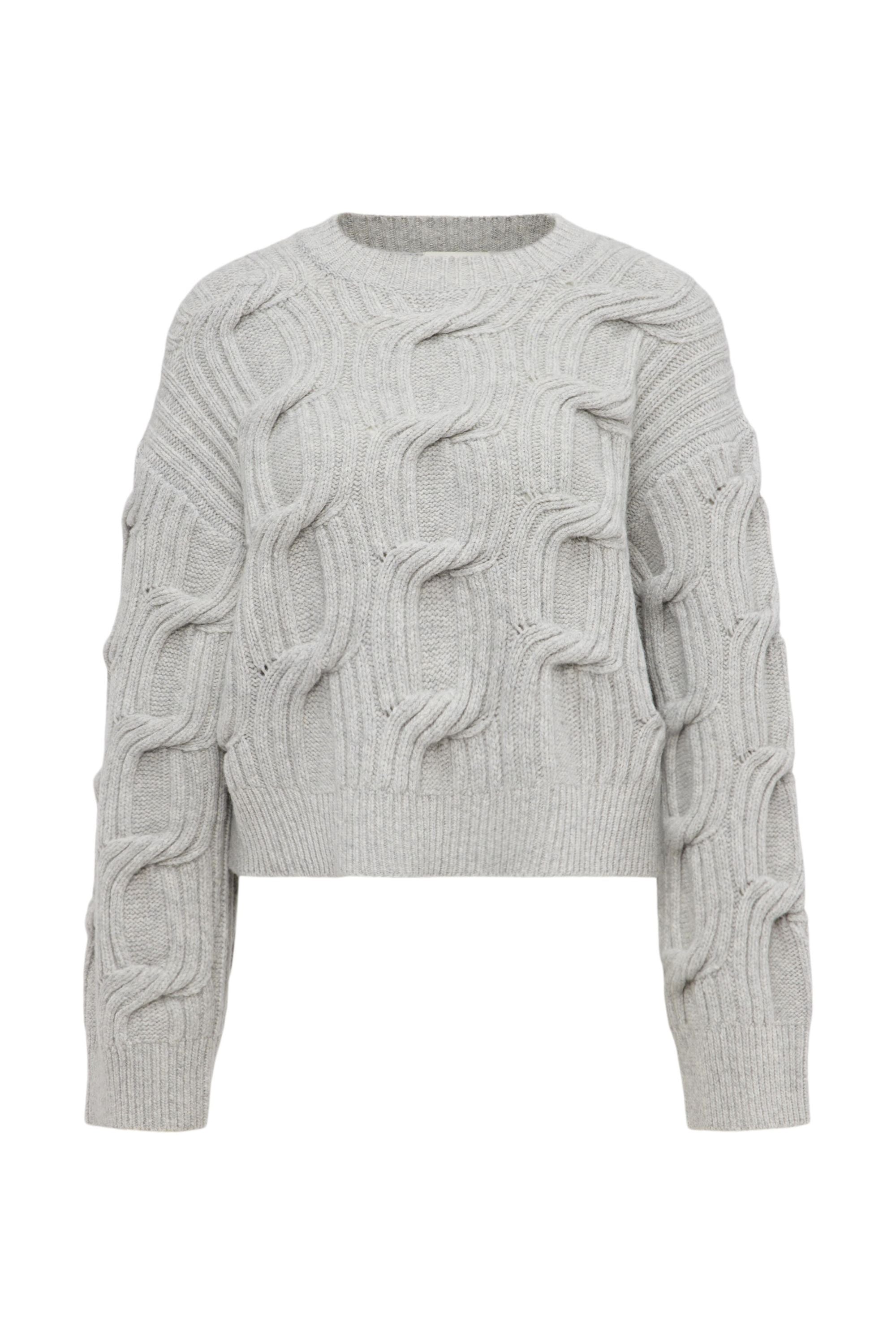 Strickpullover MALESE aus Schurwolle - 6602 - Grau