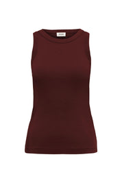 Geripptes Top - 5011 - Rot