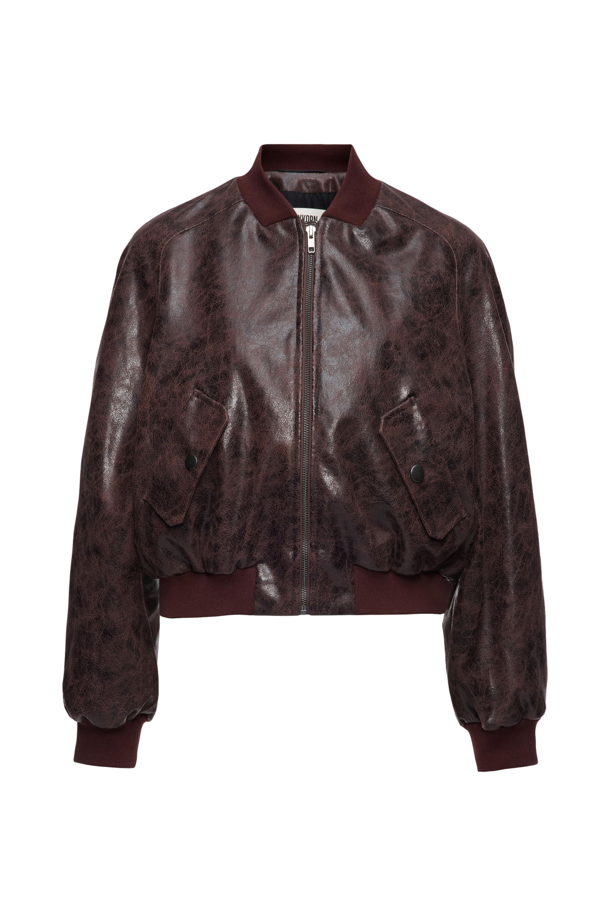 Bomberjacke MARHAM in Lederoptik - 5011 - Braun