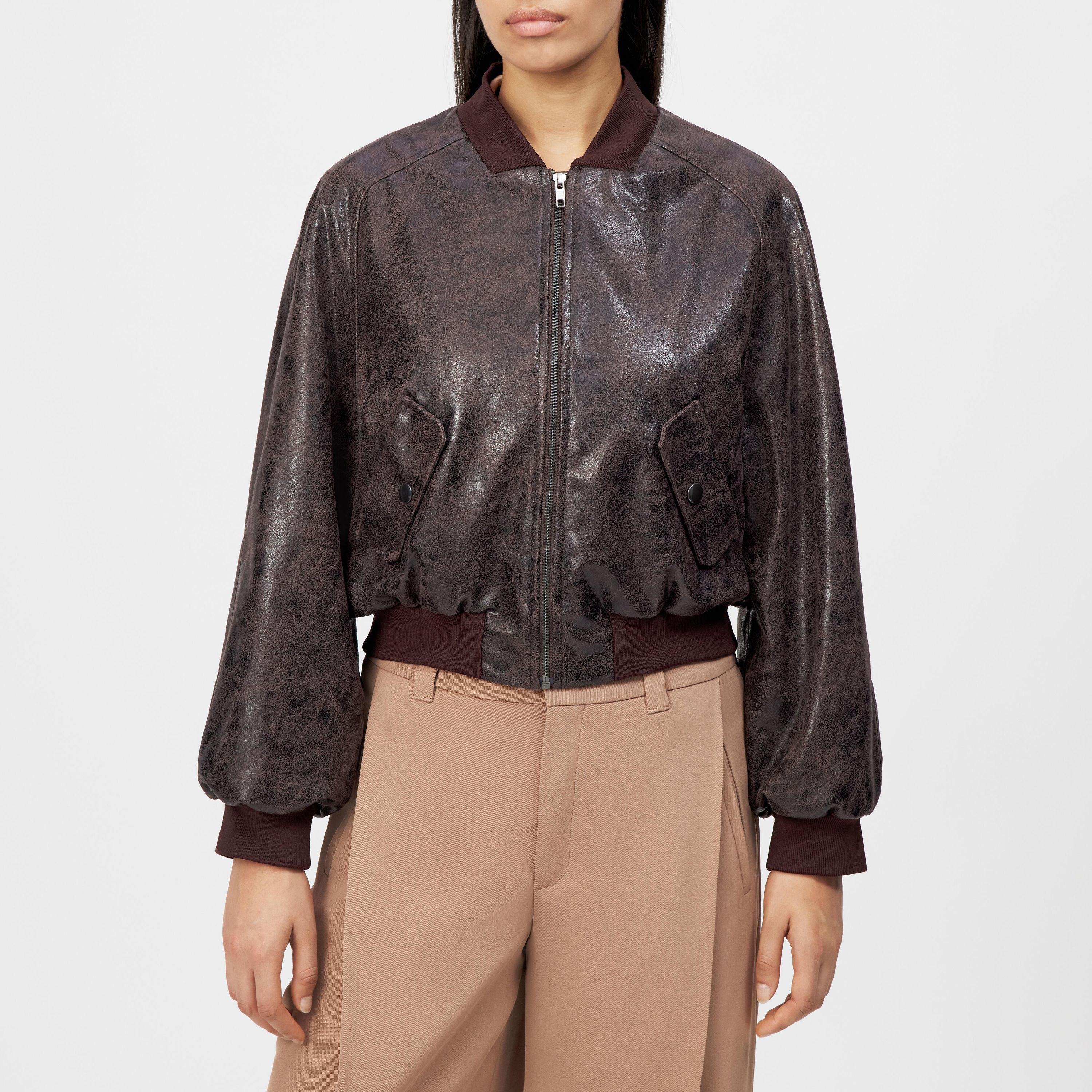 Bomberjacke MARHAM in Lederoptik - 5011 - Braun