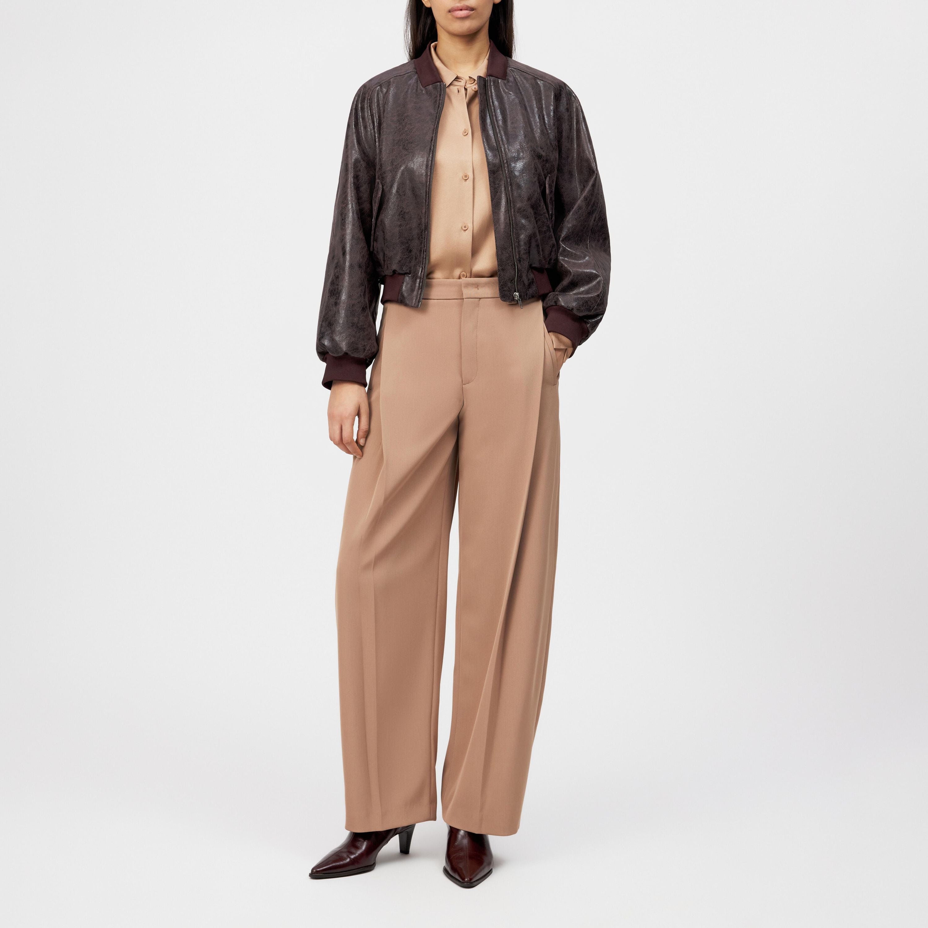 Bomberjacke MARHAM in Lederoptik - 5011 - Braun