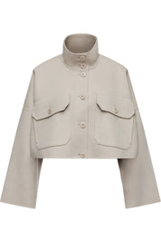 Wolljacke ARKLOW mit Stehkragen - 1823 - Beige