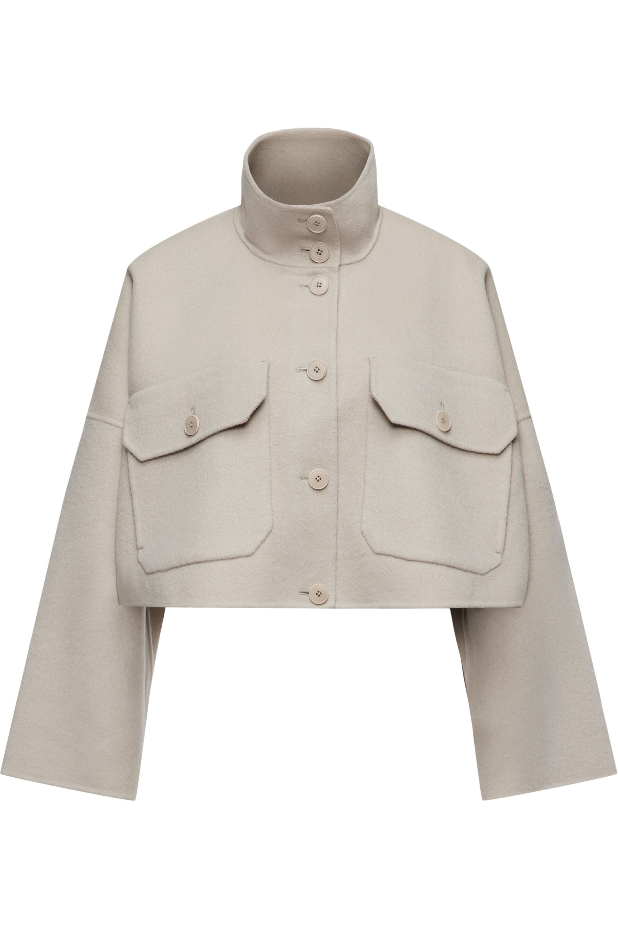 Wolljacke ARKLOW mit Stehkragen - 1823 - Beige