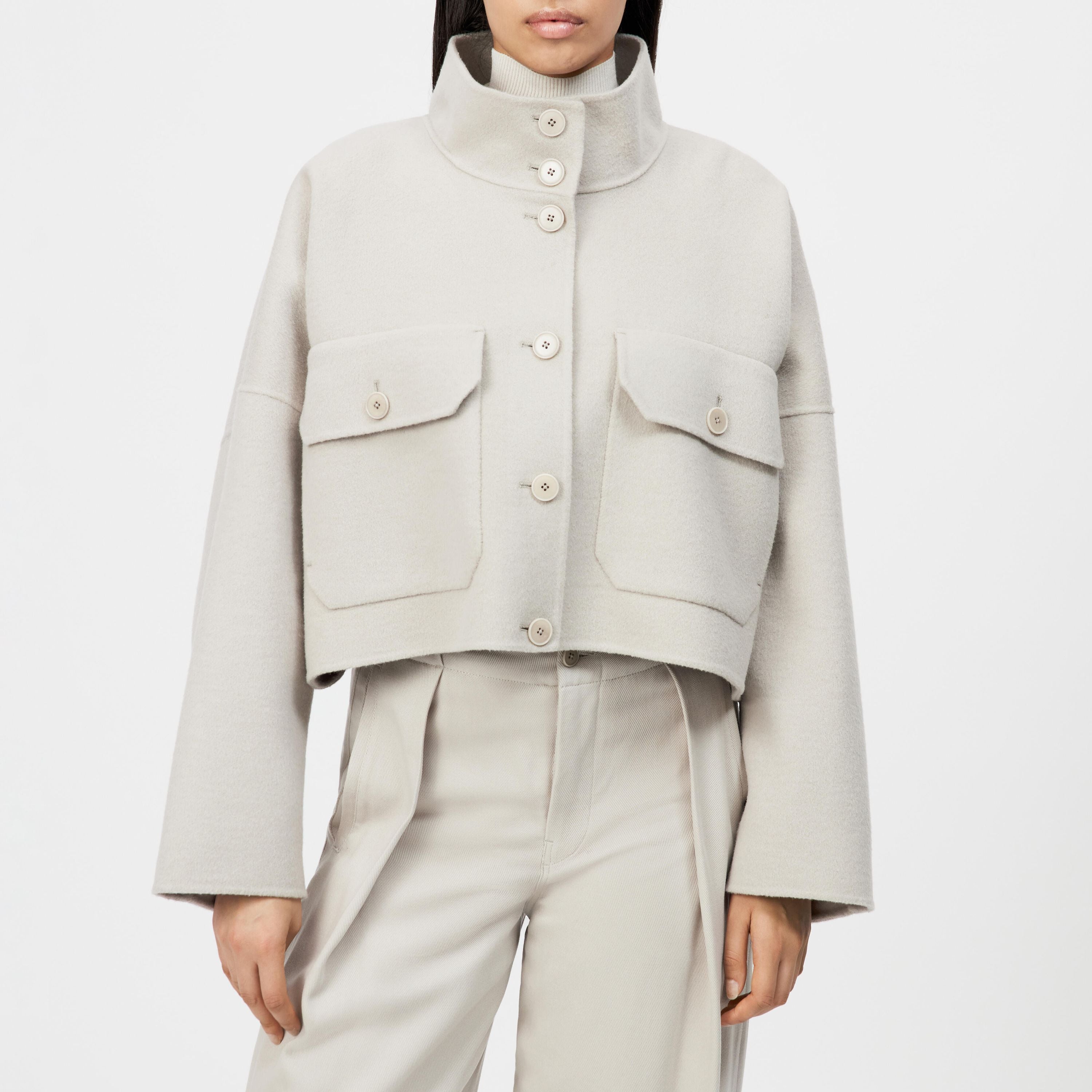 Wolljacke ARKLOW mit Stehkragen - 1823 - Beige